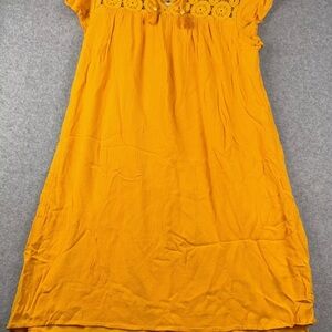 Dresses True Craft Yellow Knit Sleeveless Womens Summer Dress XL